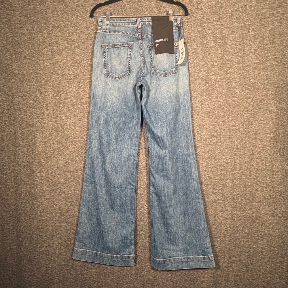 ASKK NY Juniper Tracker Wide Leg High Rise Jeans Womens Size 27 - Picture 7 of 13